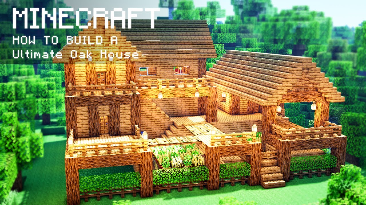 Minecraft How To Build A Ultimate Oak Survival Farm House Youtube