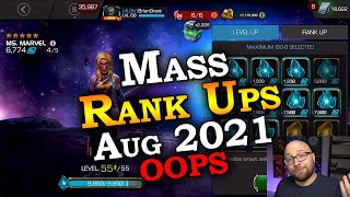 Mass Rank Ups - August 2021 | Marvel Contest of Champions