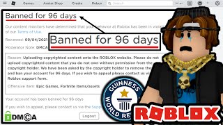 Roblox player gets 96 day ban! Longest ban time yet?