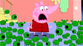 1001 Green Toads Attack Peppa Pig's House | Peppa Pig Funny Animation