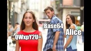 How to search into a file containing base64-encoded text?