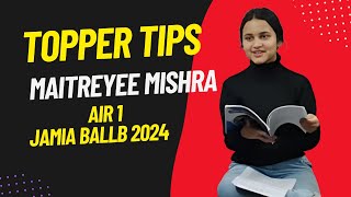 AIR 1 Jamia BA LLB 2024 | Maitreyee Mishra's Inspiring Interaction with MLS Offline Students