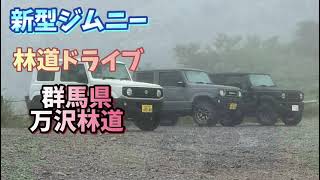 【新型ジムニー林道ツーリング】新型ジムニー３台　万沢林道