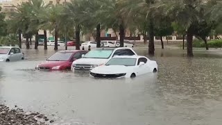 Dubai flooding: Storm dumps record rain across UAE, floods the Dubai airport