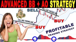 How to trade with Bollinger Band, Awesome Oscillator \u0026 Trending Line | POWERFUL scalping strategy