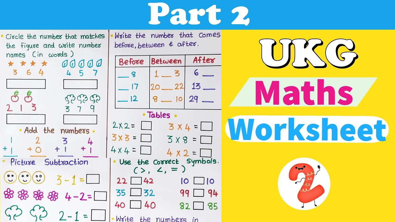 Class Ukg Maths Worksheet