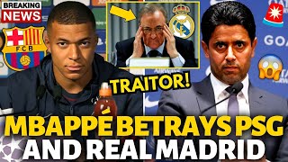 💥BOMBSHELL😱 MBAPPÉ BETRAYS PSG AND REAL MADRID! FOR THIS NOBODY EXPECTED! BARCELONA NEWS TODAY!