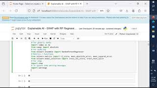 Explainable AI - SHAP with Random Forest Regression in Jupyter Notebook