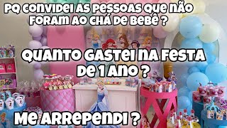 QUANTO GASTEI NA FESTA DE 1 ANO?, PASSOU DO MEU ORÇAMENTO😱