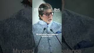 Amitabh Bachchan shares his bankruptcy story.