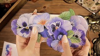 ASMR Scrapbooking Aesthetic 💐 Flower 다꾸 Journaling | Junk Journal Sounds | hwaufranc