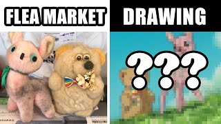 I COULDN'T LET THEM GO... (Drawing Weird Things I Found at the Flea Market #4)