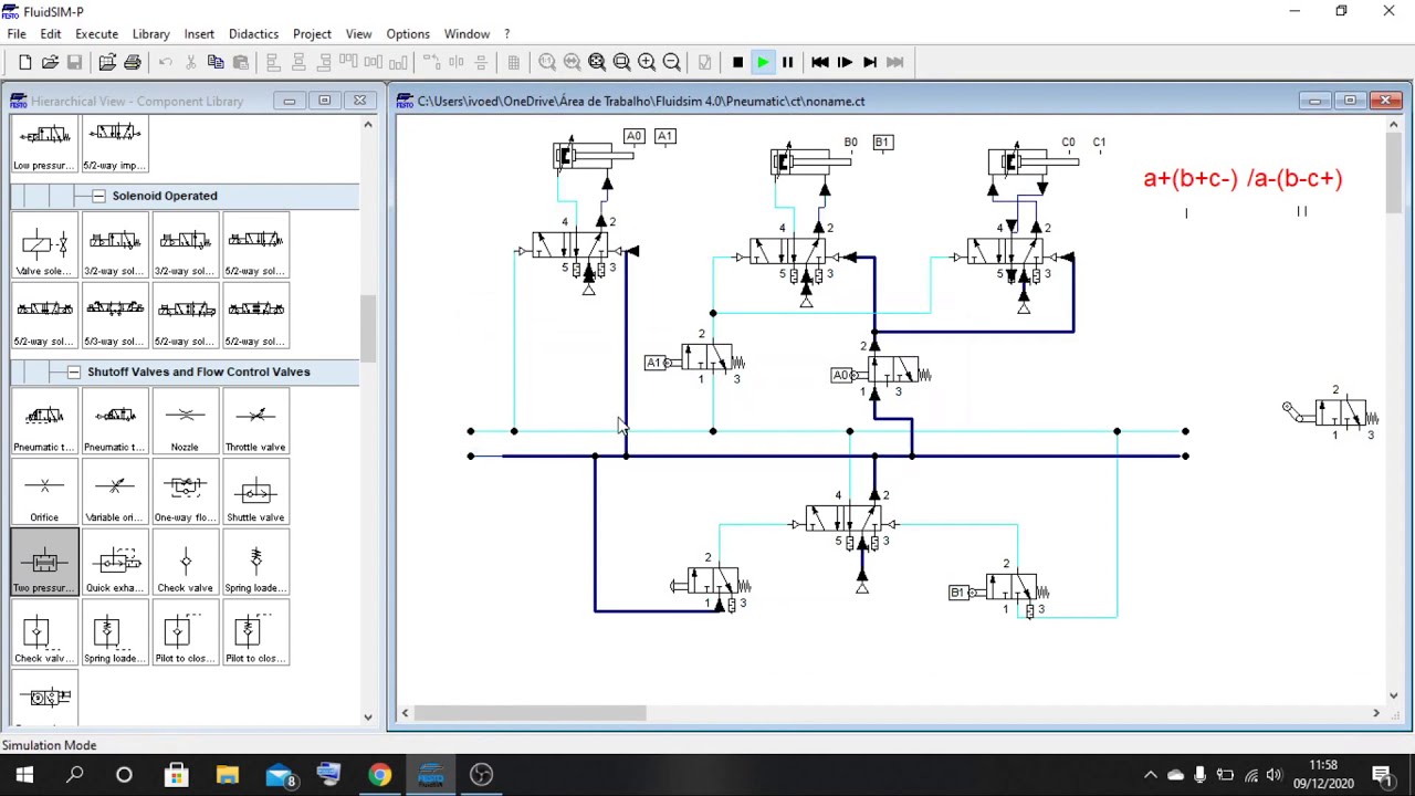 Fluidsim5 Pneumatics03 Como Criar Um Circuito Pneumatico Simples No ...