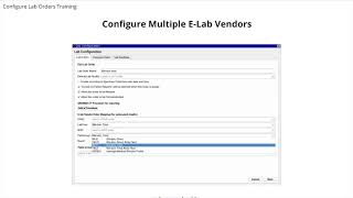 Configure E-lab Orders in PCC EHR
