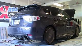 09 WRX dyno - 266 WHP / 275 WTQ - Custom Stage 1 Tune, K\u0026N Intake