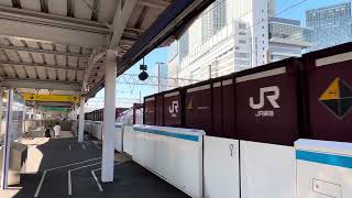 あおなみ線 名古屋駅貨物列車通過シ一ン(サ一ビス警笛あり)