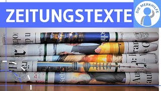 Typen von Zeitungstexten - Meldung, Bericht, Reportage, Kommentar - Texte unterscheiden \u0026 schreiben