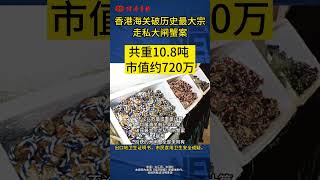 香港海关破历史最大宗走私大闸蟹案共重10.8吨 市值约720万