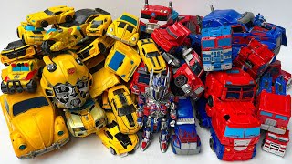 TRANSFORMERS Yellow & Red Robot Tobot Car: Leader OPTIMUS PRIME & BUMBLEBEE Rev