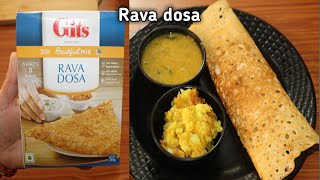 Gits Rava Dosa Mix Recipe | instant Rava Dosa recipe | 10 मिनट मे बनाए टेस्टी रवा डोसा मिक्स रेसिपी