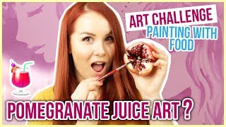 ART CHALLENGE! Can you Paint with Pomegranate Juice? Art Journal Thursday Ep. 6