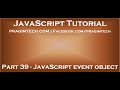 JavaScript event object