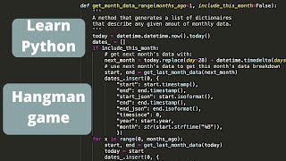 Python programming for beginners: How to program a python hangman game