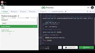 Coding Vlog4: Solving Product Array Puzzle (GFG Easy Array)