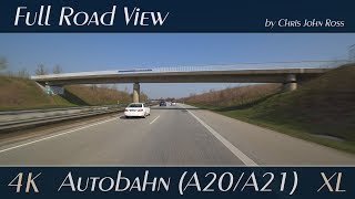 Autobahn (A20/A21), Germany: Lübeck-Süd - Bad Segeberg - Daldorf - 4K (UHD/2160p/60p) XL-Video