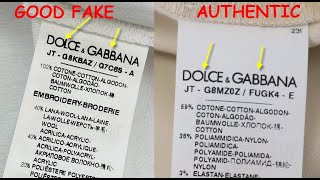 How to spot fake Dolce Gabbana T shirt. Real vs Fake D\u0026G tee shirt