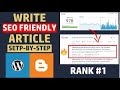 How to Write The Perfect Article For Your Website (1000 Visitors a day )