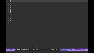 Generate number sequence in #neovim #vim