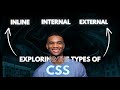 Master Css types in HTML: Inline, Internal, and External Explained! | css course | hover css