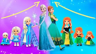 Elsa and Anna Growing Up / 37 Frozen DIYs for Dolls