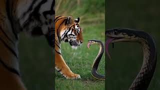 Face-Off in the Wild Tiger Meets Giant Big Cobra  #wildlife