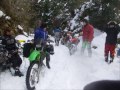 h27年1月11日　Ｏｎｅ　ｍａｋｅ　オフロードバイク遊び　雪山　原付でもokです