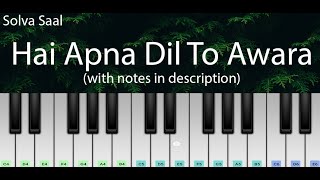 Hai Apna Dil To Awara (Solva Saal) | Easy Piano Tutorial with Notes | Perfect Piano