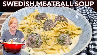 SWEDISH MEATBALL SOUP Tender Meatballs, Noodles in a Creamy Soup