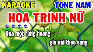 Karaoke Hoa Trinh Nữ Tone Nam Nhạc Sống Trữ Tình Hay Nhất | Kho Nhạc Karaoke