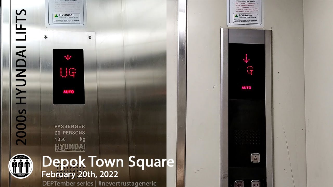 2x Hyundai Traction Lifts Elevators At Depok Town Square West Java