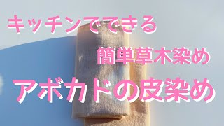 「アボカドの皮染め」キッチンでできる草木染め第三弾。