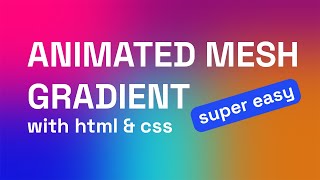 Super Easy Animated Background with HTML & CSS!