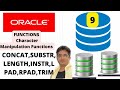 9) Character- manipulation functions in (SQL) Oracle RDBMS