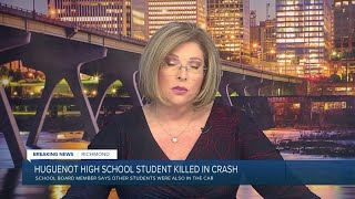 Huguenot High School student killed in Hull Street Road crash