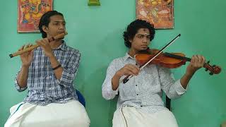 Poovili poovili ponnonamaayi...|VIOLIN COVER | VIOLIN VAISHNAV T. B | \u0026 | FLUTE VYSAKH T. B |