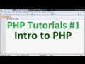 Basic PHP Tutorial 1: Intro to PHP