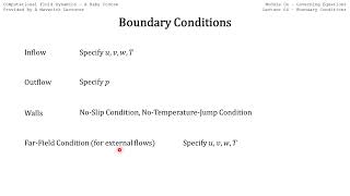 CFD 2024: Week-05 Part-4 Boundary Conditions