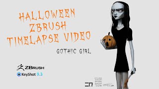 ZBrush Timelapse Video | Halloween special (Making Gothic Stylized Character)