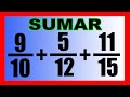 ✅👉 Suma de TRES Fracciones con Diferente Denominador