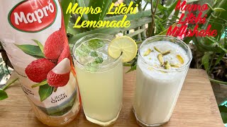 Mapro Litchi Crush Recipe | Mapro Litchi Crush Drinks | Litchi Lemonade \u0026 Litchi Milkshake | Mapro